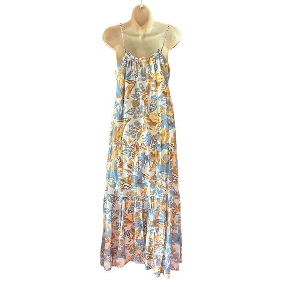 Faherty Sun Chaser Scoop Neck Sleeveless Floral Maxi Dress NWT Size Small - Picture 9 of 11